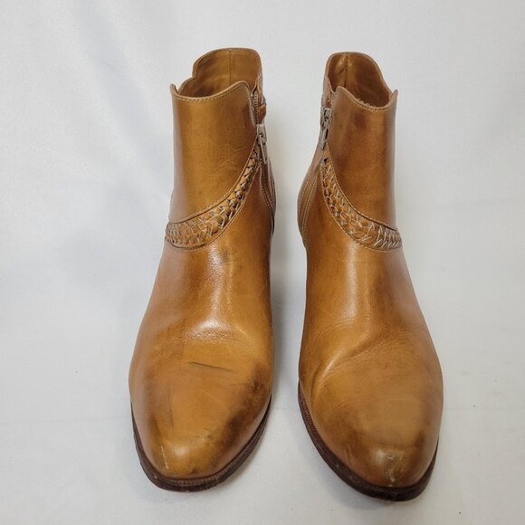 Vintage 70s The Wild Pair Leather Ankle Boots Boho Chelsea Tapered Toes 10D Men main image 5